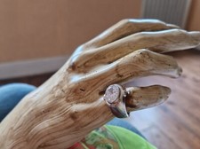  bague    Jonc   argent   925   oxyde ovale  Style 1990   poids 10.2g