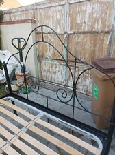 Lit Fer Forgé+ Sommier 140 X 90 Noir