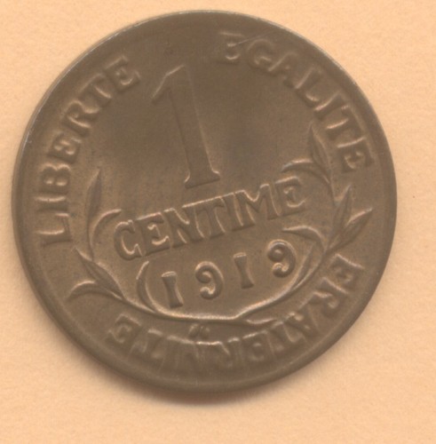 Centime 1919 ttb sup - -,