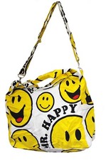 Large Blanc, Noir Jaune Sac à