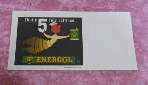Buvard publicitaire energol - publicitaire, bp