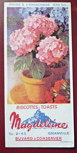 Buvard biscottes magdeleine - buvard,