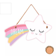 Plaque bois déco chambre d'enfants, décoration bébé, citation pays des rêves