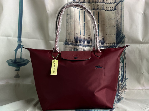 Longchamp red tote handbag - longchamp-red,
