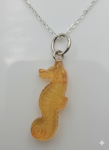 Pendentif hippocampe ambre - pendentif,