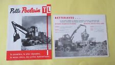 Dépliant , prospectus publicitaire concessionnaire PELLE POCLAIN TL 3 feuillets