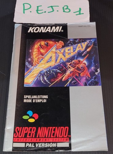 Notice nintendo snes axelay - notice,