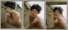 PHOTO ANCIENNE - VINTAGE SNAPSHOT - FEMME SEXY MODE COULEUR PLANCHE CONTACT 2