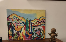  Provençe Les 2 cypres   Miailhe Jean Louis abstraction Pagnol