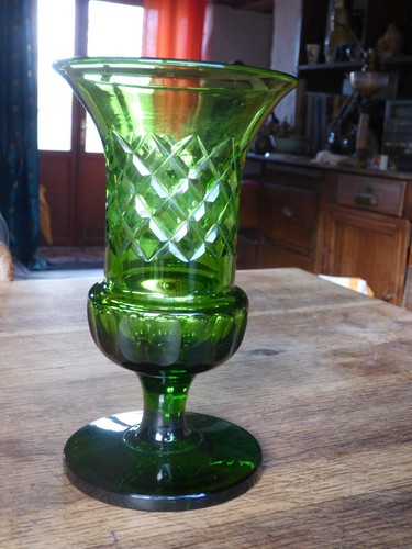 Ancien vase médicis verre - vase,