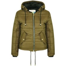 Veste Fille Enfants Olive Court Doudoune Bulle à Capuche Chaud Manteaux 3-13 An