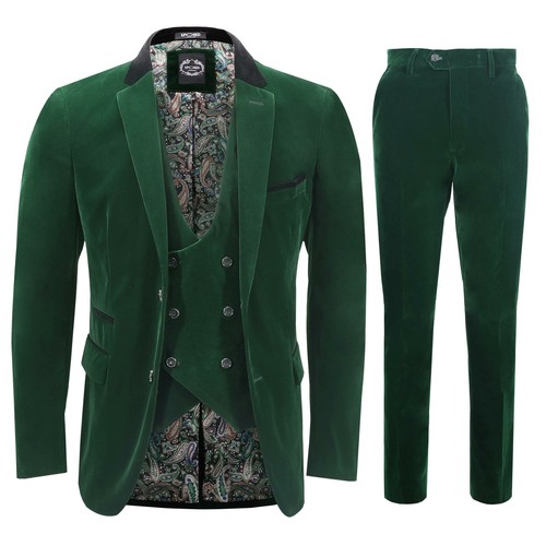 Hommes pièce velours vert - 3,