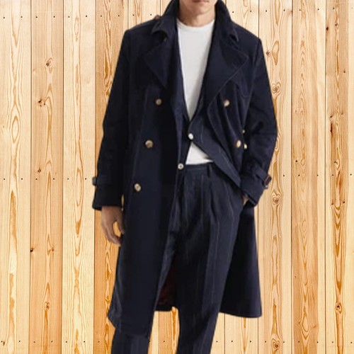 Manteau long trench - manteau, cuir