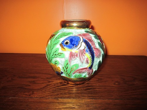 Vase boule signée - vase,