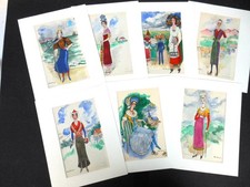 VAN DONGEN KEES - 7 ESTAMPES TYPO. ORIGINALES 1953 "J.FILLES DE NOS PROVINCES"