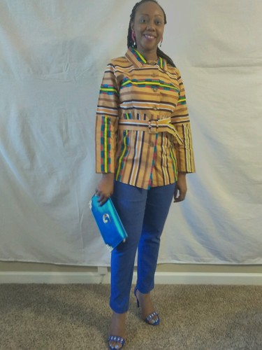 African woman long sleeves