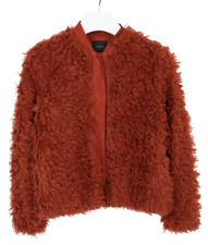 Guess Veste Femmes Petit Fausse Fourrure Snap Bouton Doublé Léger