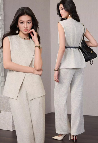 Tailleur femme beige clair - tailleur,