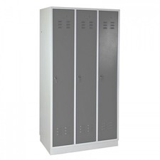 Armoire vestiaire 3 portes Gris argent - 890 x 500 x 1775 mm ADB40904