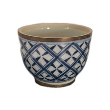 Porcelaine Chinoise Ancienne , bol Vase Blanc Bleu