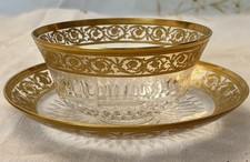 COUPE ET ASSIETTE EN CRISTAL