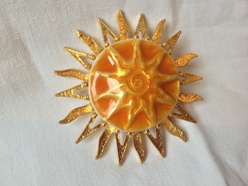 Broche soleil metal - broche,