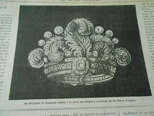 Gravure 1878 - La couronne de