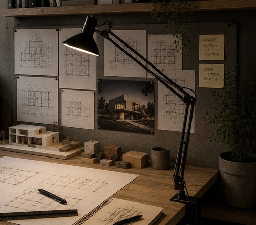 Ancienne lampe architecte