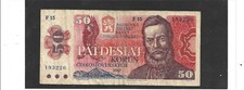 Billet de banque de Tchecoslovaquie 50 korun 1987