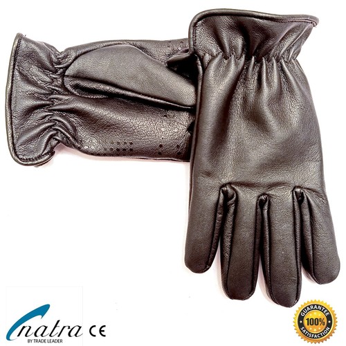 Gants cuir pour homme noirs - gants,