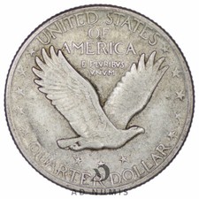 USA 1/4 Quarter dollar 1918 D Argent Liberty Denver monnaie américaine
