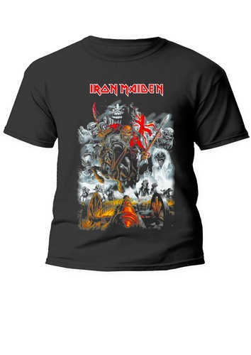 Tee shirt iron maiden 100 - iron, 100%