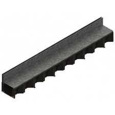 Caniveau polypropylène avec couverture à fente acier galva - Hexaline 100 ACO