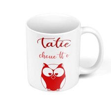 Tasse Céramique Mug Tatie Chouette Tante Hibou Cadeau Familliale Blague Coeur