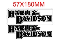 2 STICKERS HARLEY DAVIDSON autocollant sticker vinyl tuning moto BIKERS 57x180mm
