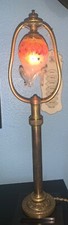 Superbe lampe lyre 1920 tulipe