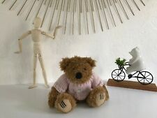 ☻ Peluche Doudou Nounours Ours Lulu Castagnette Pull Rose