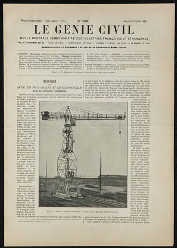 1908 grue tour pivotante - à,