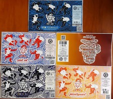 lot 5 étiquettes de bière