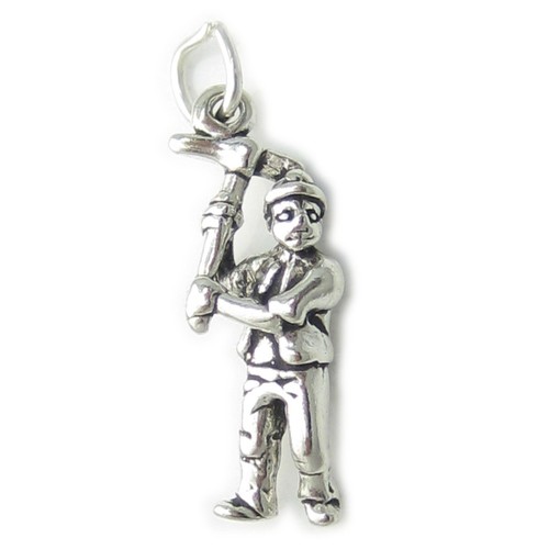 Mineur avec breloque argent - mineur,