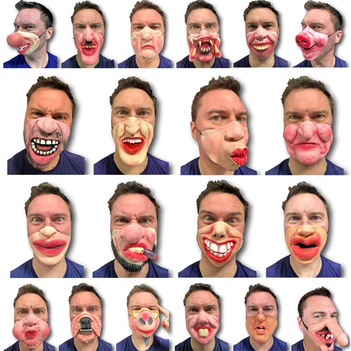 Masque visage comique - de,