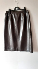 jupe en cuir " mac douglas " taille etiquette 44 tbe