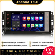8-Core DAB+ Android 11.0 Autoradio GPS Jeep Compass Wrangler Commander Chrysler