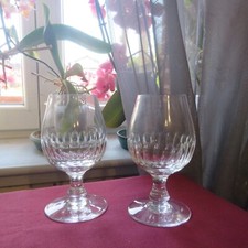 2 verres à bordeaux ou a cognac cristal de baccarat modèle Passy H 13 cm signé