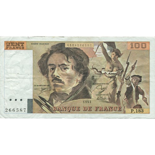 France 100 francs delacroix - france,, francs,