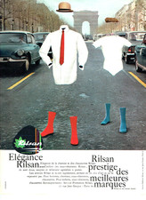 Publicité Advertising 1025 1965    Rilsan Elégance  chemises chaussettes sou vet