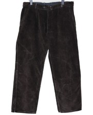 French Vintage 1950s Dark Brown Corduroy Work Pants JANKEY W37 Made in France