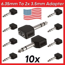 10 Pack 6.35mm Stereo Plug to