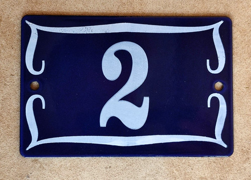 Plaque emaillee numero - plaque, de