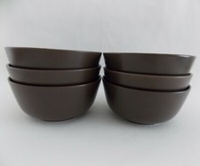 (SIX) DINERA BROWN BOWLS ALL